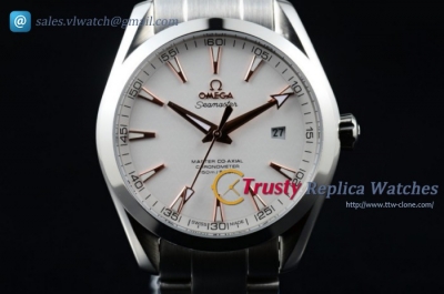 Omega Seamaster Aqua Terra 150M SS/SS White Stk Clone 8500 Auto