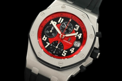 AP0117A - Royal Oak Chronograph SS/RU Red A-7750 Sec@12