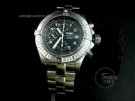 BSW0015 - Breitling Super Avenger SS Black - 7750 Working Chrono