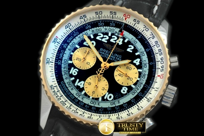 BSW0138B - Navitimer Cosmonaute SS/YG/LE Black Asia 7750