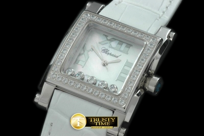 CH069B - Happy Sports Square SS/LE MOP White Swiss Quartz