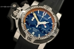 GRA020A - Oversize Diver Chronofighter/Date SS/PVD/RU Blue