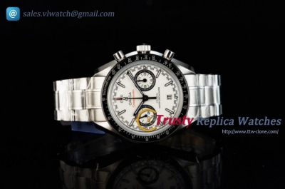 Omega - Speedmaster Racing Master SS/SS White Clone Omega 9900 Auto (JH)