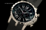 ROG008C - Excalibur Chrono SS/RU Black Manual HW Chrono