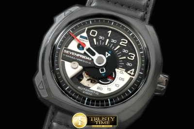 SF014 - SevenFriday V3-01 PVD/LE Black Jap Miyota 82S7