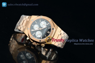 Audemars Piguet - Royal Oak 41MM Chronograph RG/RG Black Stk Swiss 7750