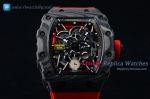 Richard Mille - RM 35-02 RAFAEL NADA PVD/RU Black Skeleton Red Strap Miyota 9015