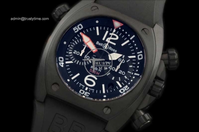 BR043A - BR-02 Chrono PVD/RU Blk Num/Stk Asia 7750 Sec@3