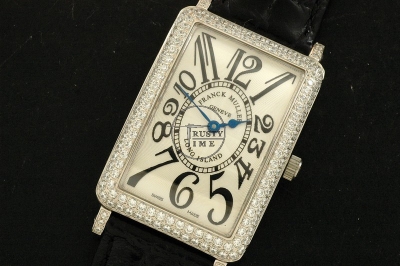 FM017 - Mid Size Long Island Diamond SS White - Swiss Quartz