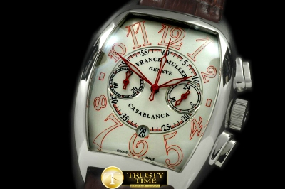 FM121E - Casablanca Chrono SS/LE White Jap OS20 Qtz Chrono