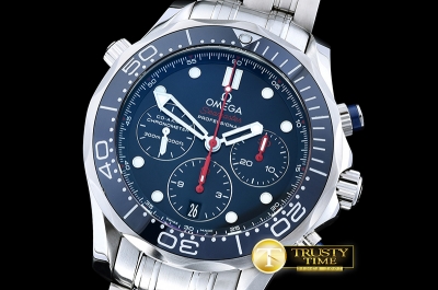 OMG0500D - Seamaster Chrono SS/SS Blue/Blue BP A7750