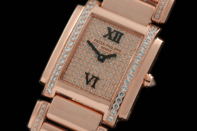 PP038A - Ladies 24 Hours RG Full Diamonds Dial/Bracelet Swiss Qt
