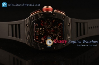 Richard Mille RM 011 Romain Grosjean Chrono CF/RU Black Miyota 9015 (KV)