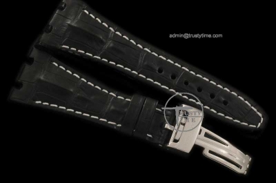 APACC003B - Black Horn Back Leather Strap c/w Clasp For AP Watch