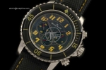 BLP001B - 50 Fathoms Chronograph Limted Ed SS/NY Blk/Yel Jap Qtz