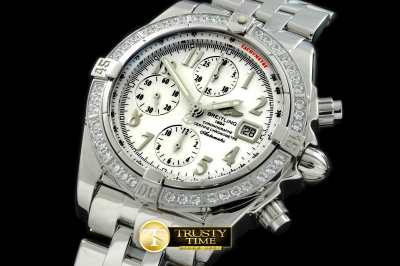 BSW0136A - Chronomat Evo SS White Numeral A-7750 28800