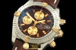 BSW0212E - Chronomat Evo SS/YG/LE Brown Sticks A-7750 28800bph