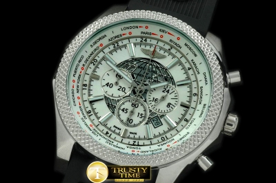 BSW0235A - Bentley Unitime Chrono SS/RU White Jap OS20 Qtz