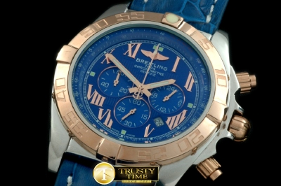 BSW0266E - Chronomat B01 SS/YG/LE Blue Roman Jap OS20 Qtz