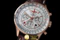 BSW0286A - Navitimer GMT RG/LE White A-7750