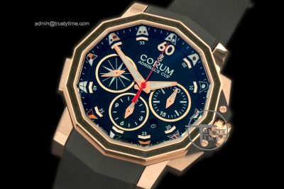 COR023 - Admirals Cup Challenge Chrono RG/RU Black A-7750 28800