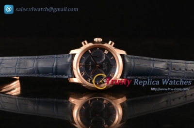 Omega - De Ville Co-axial Chronograph RG/LE Blue Dial Clone Omega 9300 Auto (EF)