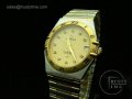 OMG0031B - Omega Constellation Mens TT Gold CZ Dial