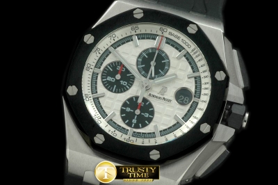 AP0198 - 2011 Royal Oak Chronograph SS/RU White A-7750 Sec@12