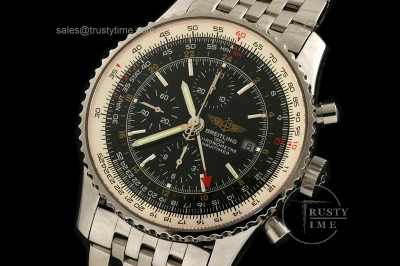 BSW0021A - Navitimer World GMT SS Black - New Asia 7750