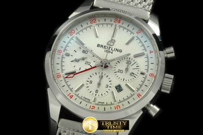 BSW0231C - Transocean Chrono/GMT Men SS/ME White A-7750 28800