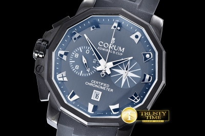 COR040M - Admirals Cup Chronograph Left Hand PVD/RU Grey II Qtz