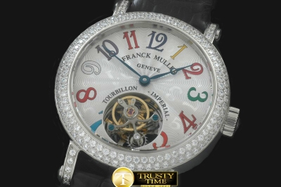 FM122C - Ronde Crazy Colours SS/LE White Arabic Tourbillon