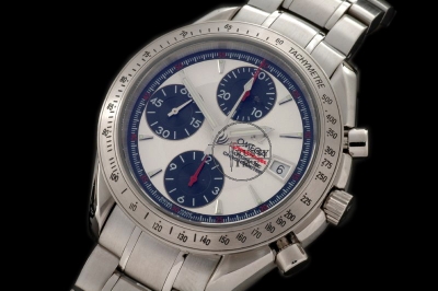 OMG0085B - Speedmaster Date 3211.31.00 SS/SS Wht/Blk A-7750 2880