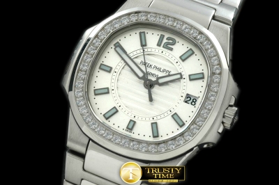 PP0094 - Nautilis Ladies SS/SS/Diam White Swiss Eta Quartz