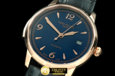 PP0151C - Calatrava Automatic RG/LE Blue Num Asian 2824