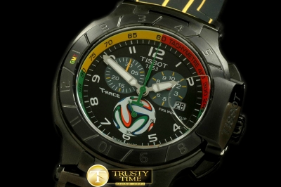 TIS001B - Fifa World Ed Chrono PVD/RU Black/Ylw Swiss Eta Qtz