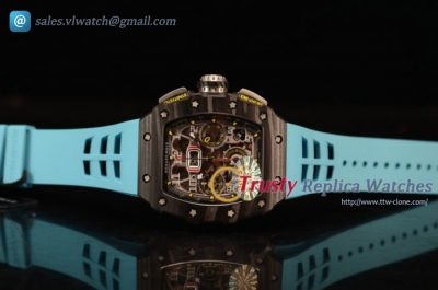 Richard Mille - RM11-03 CF/RU Blue Rubber Strap Swiss Valjoux 7750 Auto 1:1 Original (KV)