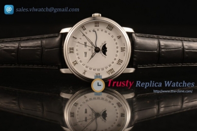Blancpain Villeret Moonphase & Complete Calendar SS/LE White Miyota 9015 Auto (AAAF)