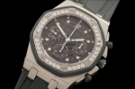 AP0063C - Royal Oak Chrono SS/RU Diamond Bez Grey - A7750