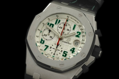 AP0131A - Royal Oak Chronograph SS/LE White A-7750 Sec@12