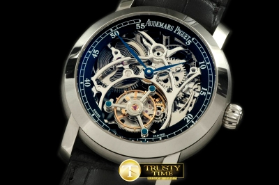 AP0136B - Jules Audemars Skeleton Tourbillon SS/LE Black Tourbi