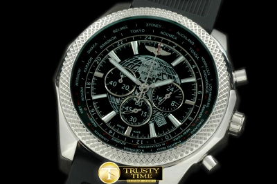 BSW0235B - Bentley Unitime Chrono SS/RU Black Jap OS20 Qtz