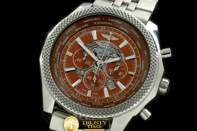 BSW0237C - Bentley Unitime Chrono SS/SS Brown Jap OS20 Qtz