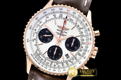 BSW0335B - Navitimer B01 RG/LE White/Black JF A7750 Mod