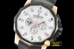 COR040B - Admirals Cup Chrono PVD/RG/RU White Colored Flags Qtz