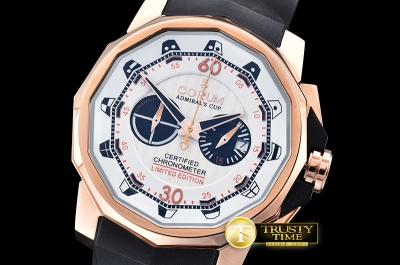 COR040E - Admirals Cup Chronograph RG/RU Wht/Blk Qtz