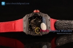 Richard Mille - RM 055 CF/NY/LE Skeleton Red Nylon/Leather Strap Miyota 9015 Auto