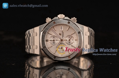 Audemars Piguet - Royal Oak Chronograph SS/SS White Dial Miyota OS10 Quartz