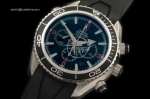 OMG0103B - Planet Ocean 45.5 Chrono SS/RU Blk/Bez/Org 7750 Mod