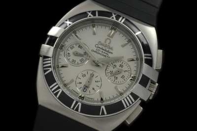 OMG0117A - Double Eagle Chrono SS/RU Wht Asia 2813